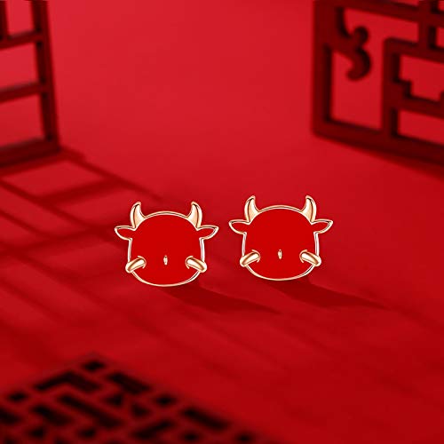 Brincos pendentes em forma de orelha JENPECH | 1 par de brincos de orelha estilo chinês, joias prate
