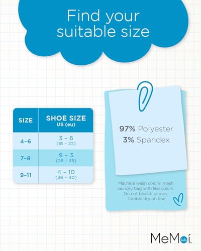 MeMoi Boys' 6 Pair Pack Mustache Mood Low Cut Socks4