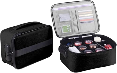 印鑑ケース はんこポーチ ハンコ 大容量 多機能 コンパクト 持ち運び 法人用 個人用 印鑑ホルダー 一括収納 印鑑保存袋 仕切り調整可能 通帳入れ 収納ケース ダイヤルロック式 スキミング防止 手提げ トラベルポーチ ガジェットポーチ カード 貴重品 収