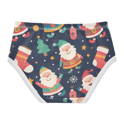 Soft Girls' Panties Organic Cotton Toddler Underwear for Girls Santa Claus Christmas in Sizes 2T,3T, 4T, 5T, 6Y and 8Y2