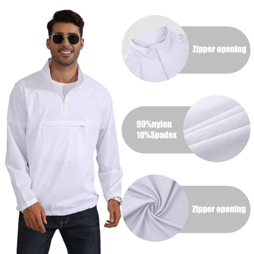 Seganup 90%NYLON AND 10%SPANDEX Men'S Lightweight Quarter Zip Pullover thumb #4