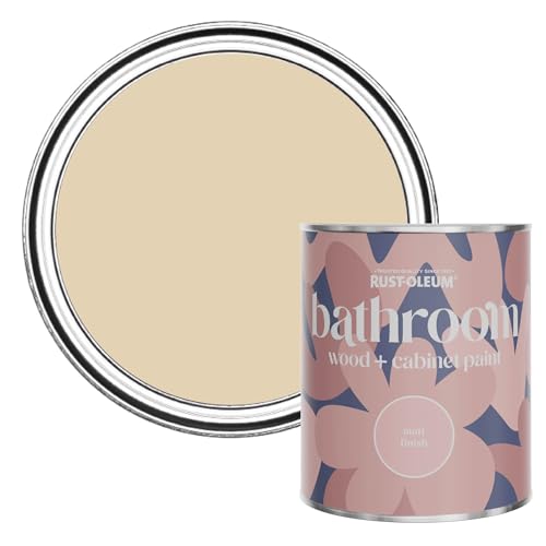 Rust-Oleum Beige Moisture Resistant Bathroom Wood and Cabinet Paint in Matt Finish - Sandhaven 750ml