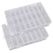 Produktbild Sortierbox, Tragbare 24 Raster Klar Harte Kunststoff Verstellbare Schmuck Organizer Box Container Aufbewahrungskoffer mit Abnehmbaren Trennwänden für Maniküre Zubehör, Loom Gummis