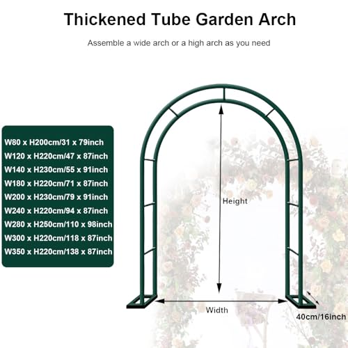 Arche de jardin en métal bronze pour stabiliser vos rosiers