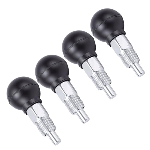Keenso Spring Plunger, 4PCS Metal Pull Pins with Spring Knob Heavy Duty 25mm Ergonomic Handle Fastener for Fitness Equipment Hardware