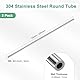 M METERXITY 2 Stück 250mm 304 Edelstahlrohr, 5mm Außendurchmesser 1mm Wandstärke nahtloses Edelstahlrohr für Bau/Maschinenbau/DIY-Basteln, Metallrohr [5x0.04x10IN]