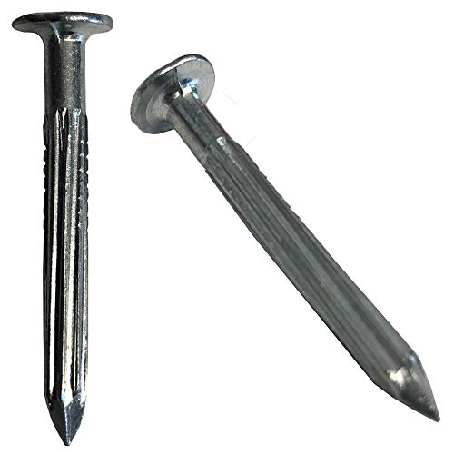 2” – Fluted Hardened Concrete Masonry nails – High strength Cut Carbon steel pointed nails for, cinder block, concrete walls, cement board – 2 in (50mm) Length - Nail Qty (200)