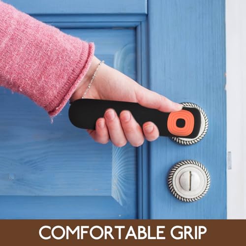 Image of COHEALI Door Handle Protective Cover for Baby Proofing Silicone Anti-Collision Sleeve for Interior Door Handle Soft Door Knobs Protector to Prevent Injuries and Wall Damage 5.51X1.96X1.33 Inch