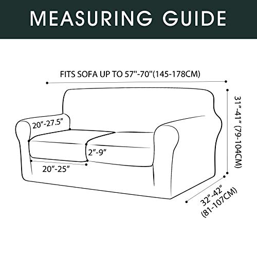 image for CHUN YI 3 Pieces Stretch Loveseat Sofa Cover for Dogs, 2 Seater Couch 