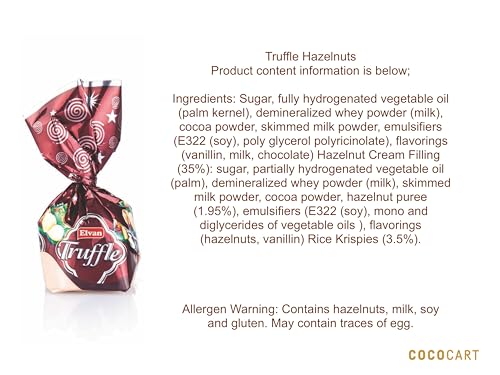 Image of Elvan Truffle Assortment Mini Bag, Truffle Mix Assortment Of Hazelnut, Strawberry and Coconut flavoured cream filled rice puff milk cocoa products (150 gram) (Pack of 2)