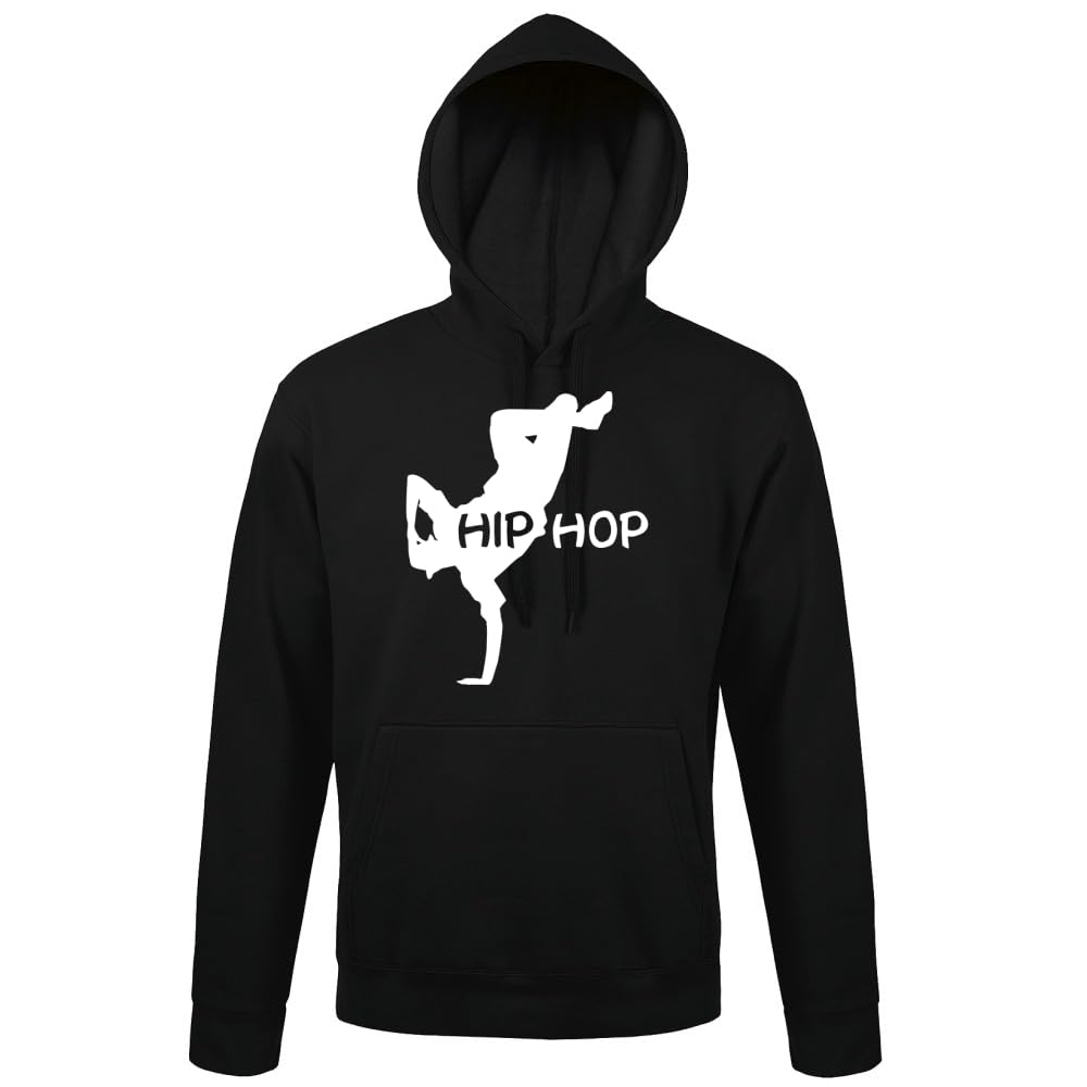Hip Hop - Felpa con cappuccio da uomo, Nero , XXXXL