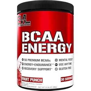 BCAAs Amino Acids Powder – BCAA Energy Pre Workout Powder for Muscle Recovery Lean Growth and Endurance – Rehydrating BCAA Powder Post Workout Recovery Drink with Natural Caffeine (Fruit Punch)