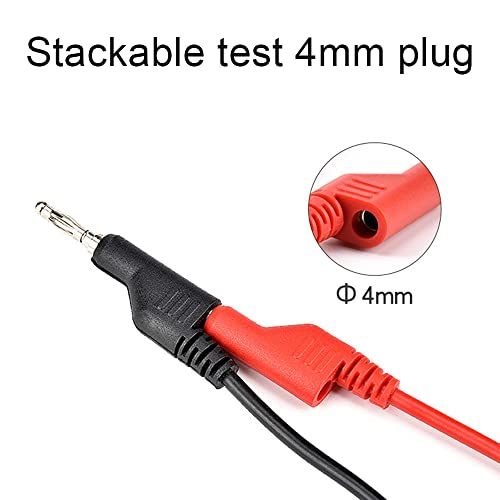 Multimeter Test Plug 2 Pcs Multimeter Test Leads Set 4mm Banana Plug to Alligator Clips ...