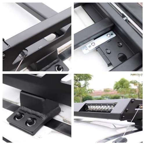 FYOBOT Auto-Dachträger für Suzuki Jimny JB64 JB74 1998-2018, Gepäckträger-Dachträger, Aluminiumlegierung, Auto-Oberteil, Gepäck, Querstange, Schienenkästen, Korb,No Lights