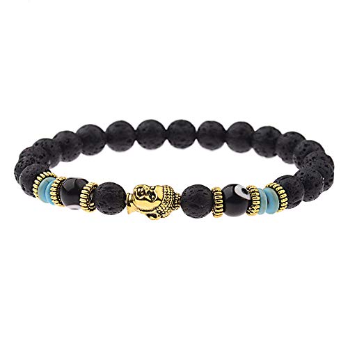 Bracelet couple en pierre naturelle, le cadeau idéal avec perles de tête