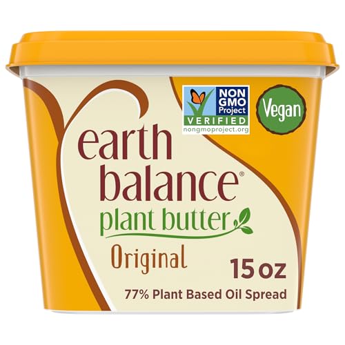 Earth Balance Plant Butter Original Plant Based Oil Spread, Non-Dairy Butter Alternative, 15-oz. Tub