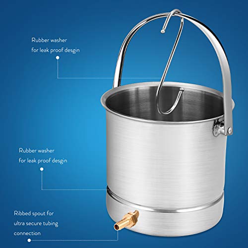 Smokitcen Coffee Enema Bucket Kit Stainless Steel 2 Quart Capacity for