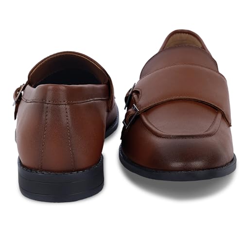 Image of LOUIS STITCH Double Monk Strap Shoes for Men | Slip-on Monk Style | Office Shoes for Men | Formal Shoe for Men Ideal for Business, Casual, Parties (LSRG FMBB)