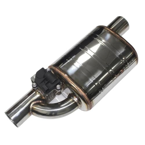 Escape de coche de 70mm con válvula eléctrica ajustable 5