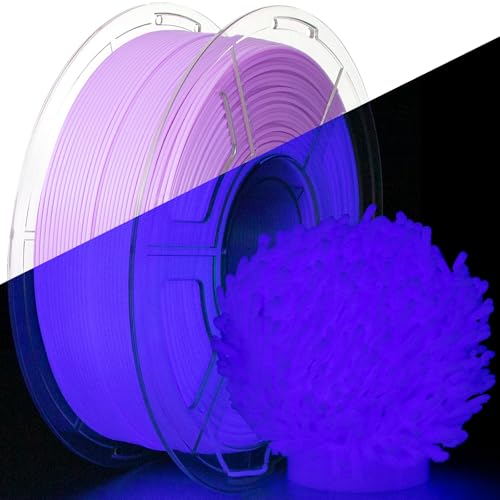 Image of IEMAI Purple Glow in The Dark PETG Filament 1.75mm 1KG, Luminous 3D Printer Filament Long-Lasting Glow & High-Brightness, Neat Wound and Easy Print, Accuracy + /-0.02mm