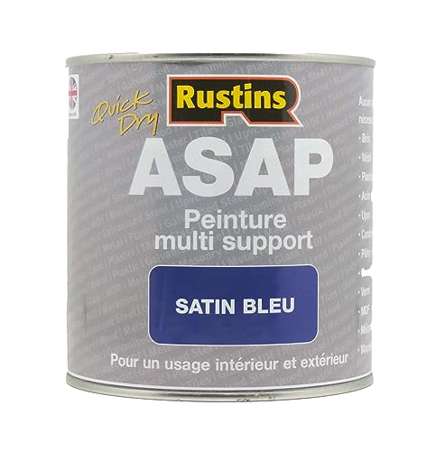 Rustins ASAP Quick Dry Multi Media Paint - Indoor & Outdoor - Blue, 1L