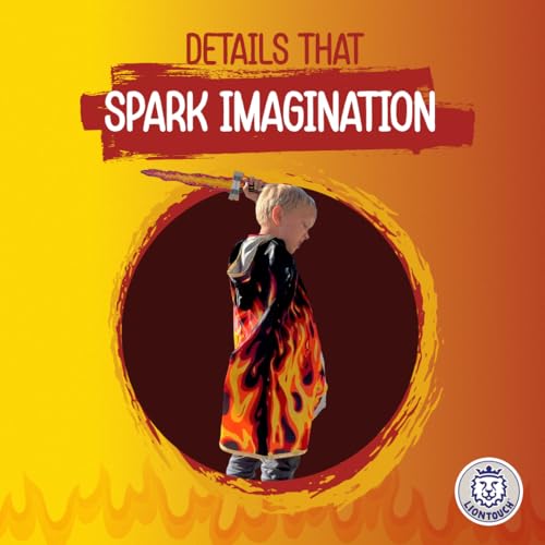 Liontouch Capa Fantasy Fire Flame para niños 3-8 años miniatura 5
