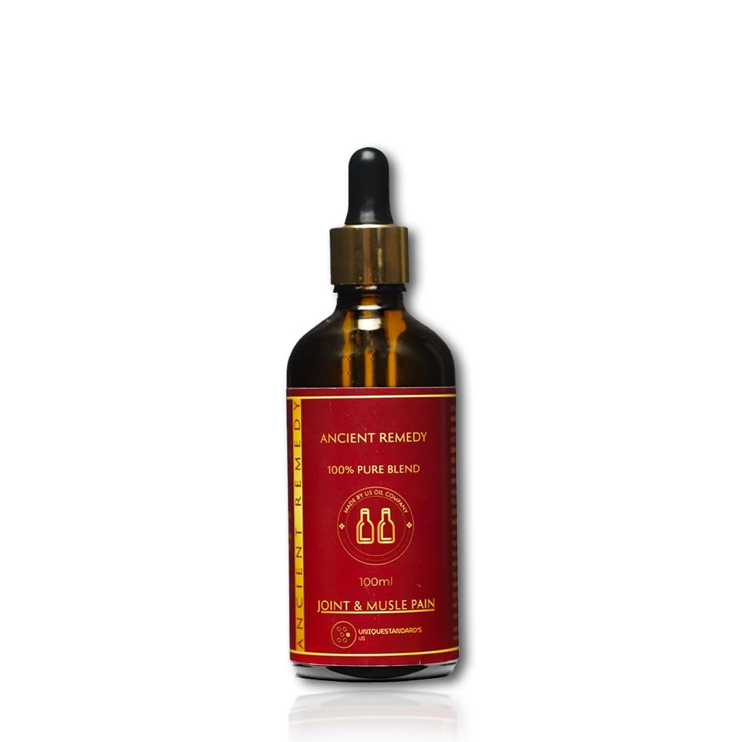 A Perfect Massage Oil Ancient Wisdom in a Bottle Organic Blend for Muscles, Joints & Healthy Blood Flow.Family Remedy Massage Oil Zero Chemicals Unique Formula of 3 Best Oil(100ml)