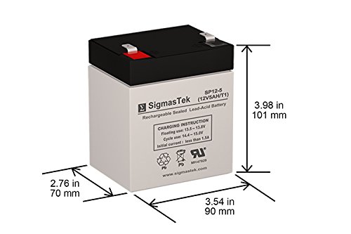 3FM4.5 6 Volt 4.5 AmpH SLA Replacement Battery with F1 Terminal