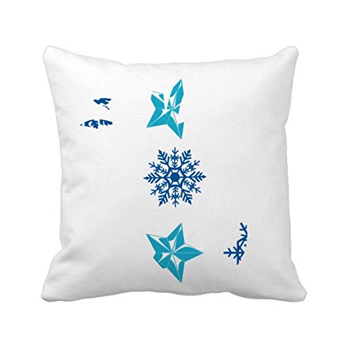 Ananas coussin carré hivernal décoration de Noël motif flocon géométrique - 2