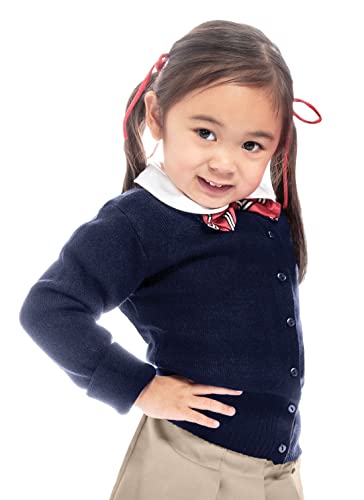 Classroom Big Girls' Jewel Neck Cardigan