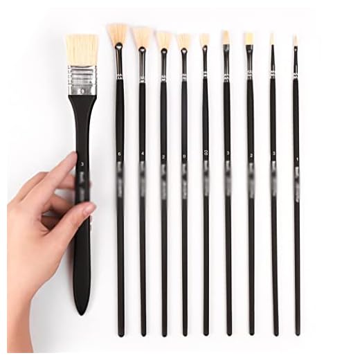 10pcs/Set Juego de Pinceles para Pintura al óleo Papelería Suministros de Acuarela Pincel Acuarela Bellas Artes (Color : A, Size (A As The Picture Shows)