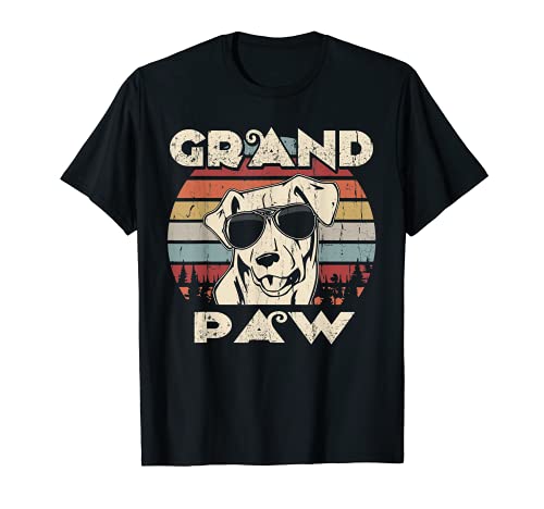 Grand Paw Chesapeake Bay Retriever dog lovers vintage retro T-Shirt, Black