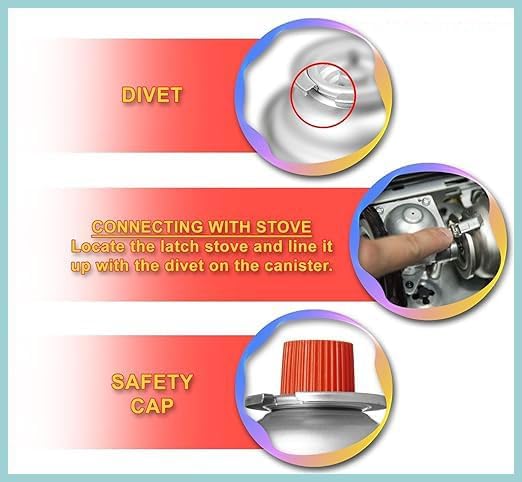 Image of ETH Stainless Steel Portable Camping Stove With Cylinder | Camping Gas Stove | Camping Stove - 2800W- Ultra Light Picnic Cooking Gas Burners Folding Stove | Camping Cylinder (Gas+Stove)