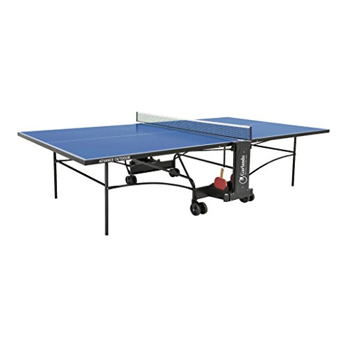 Garlando Tavolo da Ping Pong Advance Outdoor Con Ruote Per Esterno Blu