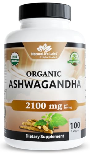 NaturaLife Labs Organic Ashwagandha for Stress Relief