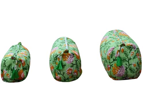 Trousse de toilette vintage pour éviter les flacons cassés avec ce kit de voyage matelassé floral