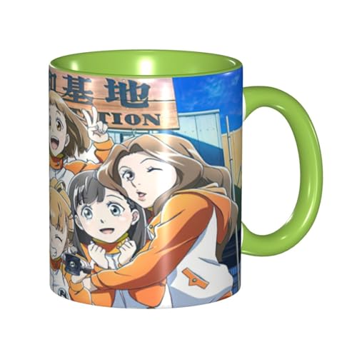 宇宙よりも遠い場所 セラミックマグカップ 食器 大容量コーヒーカップ 330ml 耐熱 おしゃれなマグカップ オフィスホーム用 プレゼントに最適 再利用可能 ギフト 男女兼用 Green