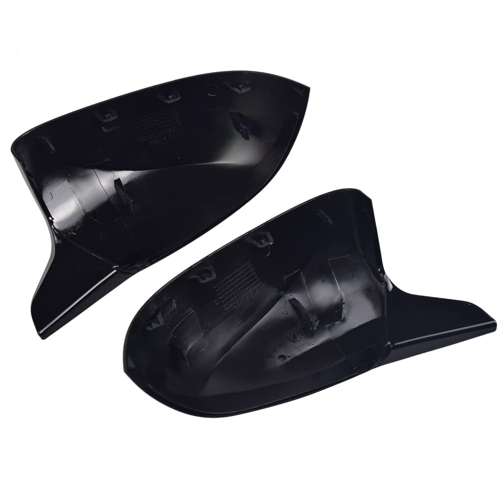 1 Paio Calotta Specchio Retrovisore a Sinistra Destra Coperchi a specchio laterale per B-MW X3 F25 X4 F26 X5 F15 X6 F16 2014-2018 (Nero Brillante)