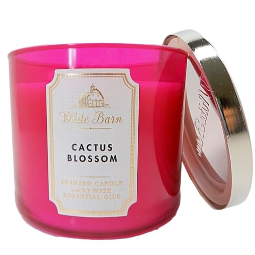 Bath & Body Works, White Barn 3-Wick Candle w/Essential Oils - 14.5 oz - New Core Scents! (Cactus Blossom) - Image 5