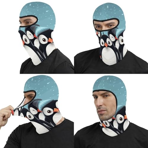 Pasamontaña térmico para hombre y mujer con estampado de pingüinos, máscara facial para esquí, motociclismo y clima frío miniatura 5