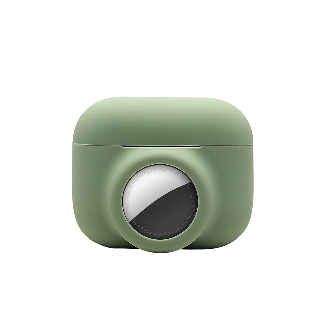 SiYeC-YiYi Airpod Pro Airtap Case 2 in 1 Soft Shock-Proof Scratch-Proof and Loss-Proof Silicone Shell Protective Cover Combo Set (Apple Green)