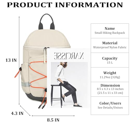 Mochila de senderismo ligera 15L para camping y bici miniatura 3