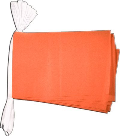 Guirlande drapeau orange unie Digni de 5,9 m pour décoration de salle