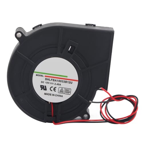 Respicefinem Ventilador de turbina de Alto Rendimiento con rodamiento de Bolas Dobles Flores de Aire potentes para Equipos de calefacción de Campamento de Picnic Barbacoa 12V 2.4A