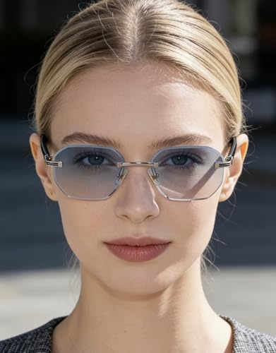 Image of Photochromic Glasses for Men&Women UV400 Clear to Dark Light-Adjusting Lenses Unisex Fotocromatic Glasses(3050)