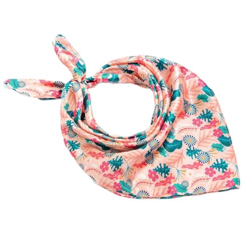Image of Hair Drama Co. Elastic Bandana Head Scarf for Women | Silk Satin Head Wrap Bandana Scarves | Boho Style Statement Headband Stylish Design | All Day Wear Scarves | Hair Scarf Accessories