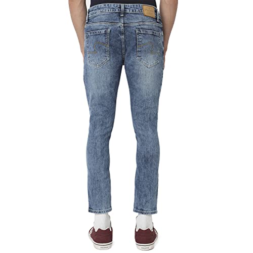 Image of Spykar Men's Kano Slim Fit Mid-Rise Jeans (Ankle Length)
