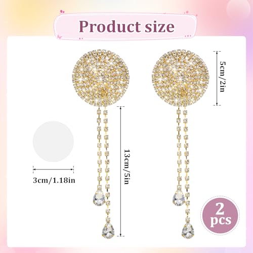 Image of Rhinestone Tassel Nipple Pasties,Nipple Tassels Women Boobie Tassels Rhinestone Pasties Nipples Cover for Women