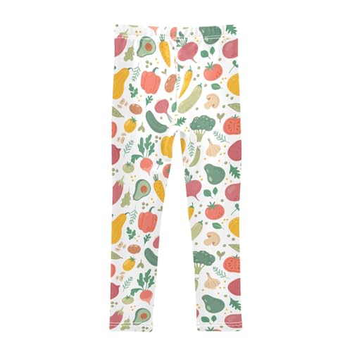 ZZKKO Girls Leggings Natural Vegetables Toddler Girls Clothes Leggings for Girls Toddler Girls Leggings 3-4T2