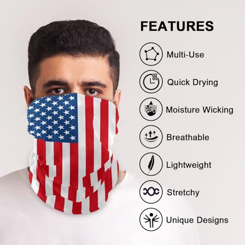 Image of Men Women Bandanas Neck Gaiter Headwrap Balaclava | Seamless Face Cover Scarf Neck Warmer Breathable Headwear for Hiking Cycling